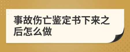 事故伤亡鉴定书下来之后怎么做