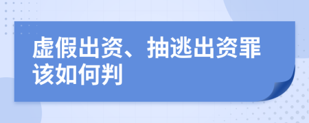 虚假出资、抽逃出资罪该如何判