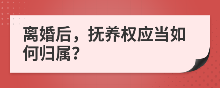 离婚后，抚养权应当如何归属？