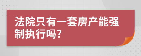法院只有一套房产能强制执行吗?