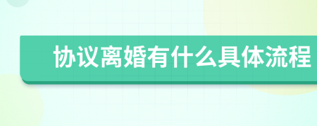 协议离婚有什么具体流程