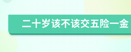 二十岁该不该交五险一金