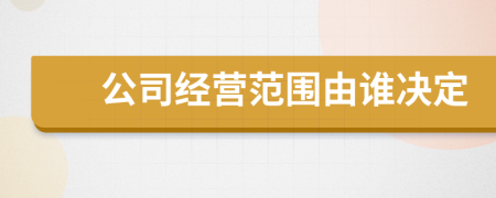 公司经营范围由谁决定