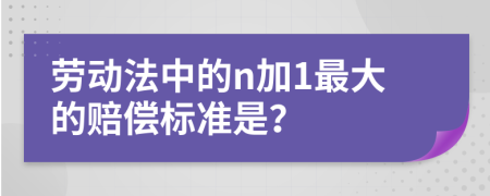 劳动法中的n加1最大的赔偿标准是？