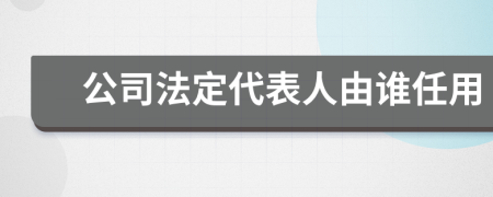 公司法定代表人由谁任用