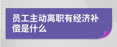 员工主动离职有经济补偿是什么