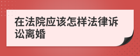 在法院应该怎样法律诉讼离婚
