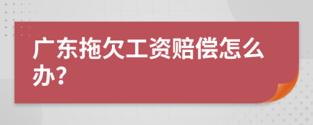 广东拖欠工资赔偿怎么办？