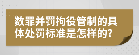 数罪并罚拘役管制的具体处罚标准是怎样的?