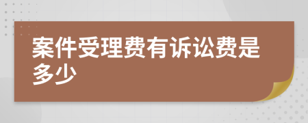 案件受理费有诉讼费是多少