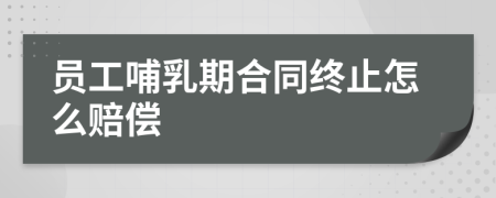 员工哺乳期合同终止怎么赔偿