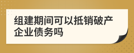 组建期间可以抵销破产企业债务吗