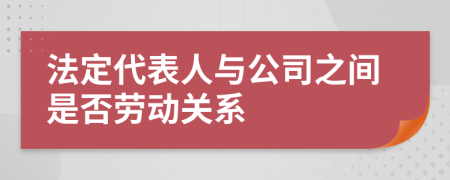 法定代表人与公司之间是否劳动关系