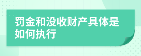 罚金和没收财产具体是如何执行