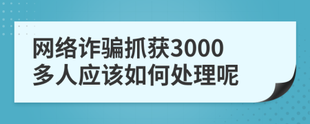 网络诈骗抓获3000多人应该如何处理呢