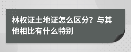 林权证土地证怎么区分？与其他相比有什么特别