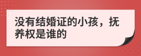 没有结婚证的小孩，抚养权是谁的