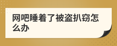 网吧睡着了被盗扒窃怎么办