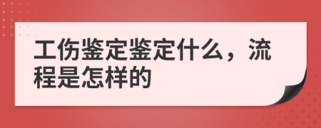 工伤鉴定鉴定什么，流程是怎样的