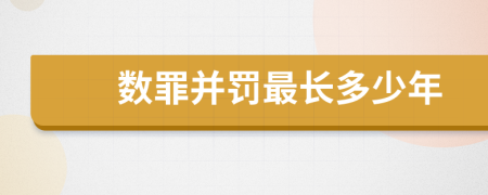 数罪并罚最长多少年