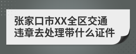 张家口市XX全区交通违章去处理带什么证件