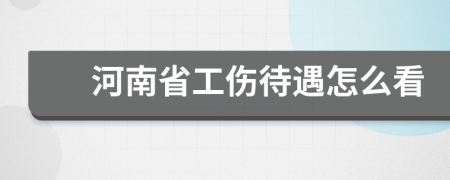 河南省工伤待遇怎么看