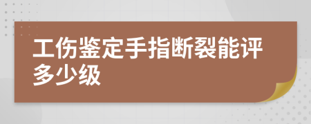 工伤鉴定手指断裂能评多少级