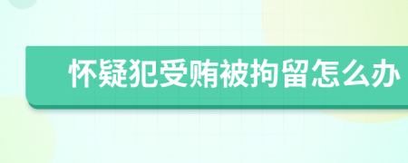 怀疑犯受贿被拘留怎么办