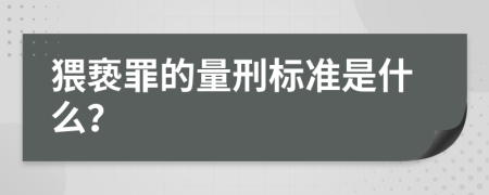 猥亵罪的量刑标准是什么？