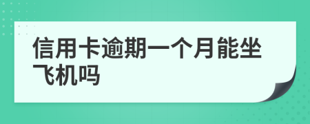 信用卡逾期一个月能坐飞机吗