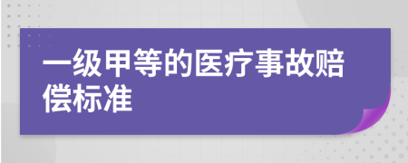 一级甲等的医疗事故赔偿标准