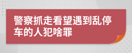 警察抓走看望遇到乱停车的人犯啥罪