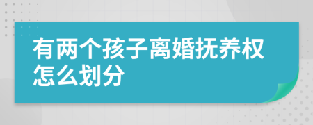 有两个孩子离婚抚养权怎么划分