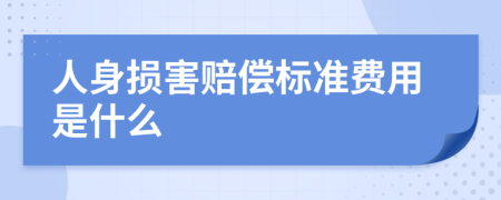 人身损害赔偿标准费用是什么