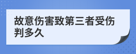 故意伤害致第三者受伤判多久