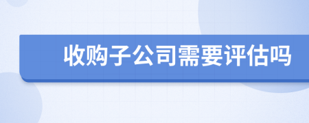 收购子公司需要评估吗