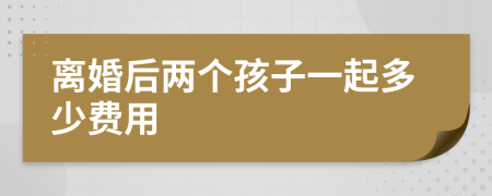 离婚后两个孩子一起多少费用