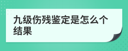 九级伤残鉴定是怎么个结果