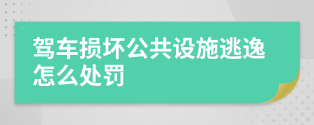 驾车损坏公共设施逃逸怎么处罚