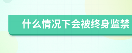 什么情况下会被终身监禁