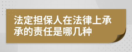 法定担保人在法律上承承的责任是哪几种