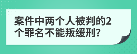 案件中两个人被判的2个罪名不能叛缓刑？