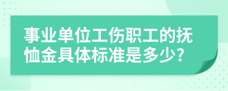 事业单位工伤职工的抚恤金具体标准是多少?