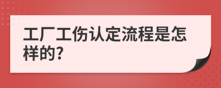 工厂工伤认定流程是怎样的?