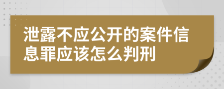 泄露不应公开的案件信息罪应该怎么判刑