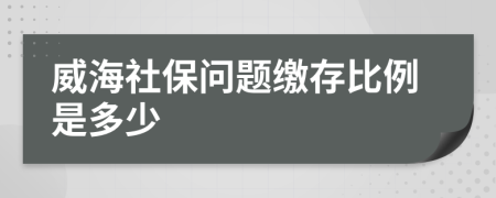 威海社保问题缴存比例是多少