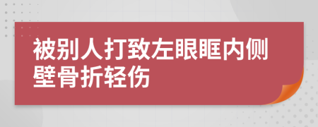 被别人打致左眼眶内侧壁骨折轻伤