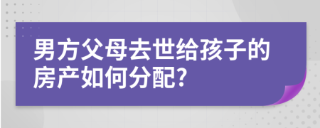 男方父母去世给孩子的房产如何分配?