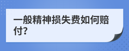 一般精神损失费如何赔付？