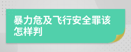 暴力危及飞行安全罪该怎样判